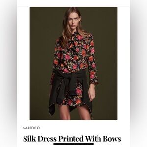 Gorgeous 100% silk Sandro dress - rarely + gently worn